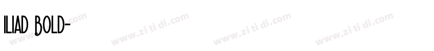 Iliad Bold字体转换